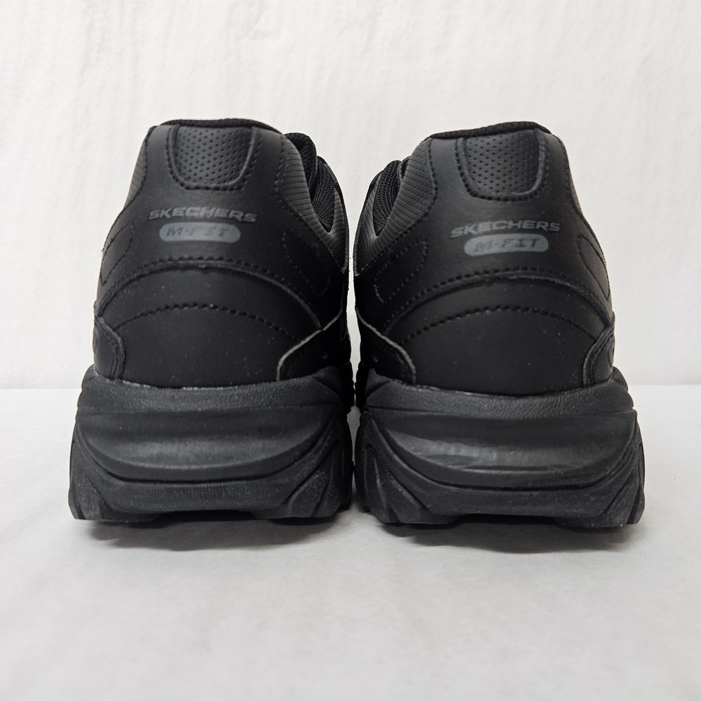 Skechers After Burn Strike On Training Shoe 50122/BBK Black Leather Mens Size 12 - Picture 6 of 9